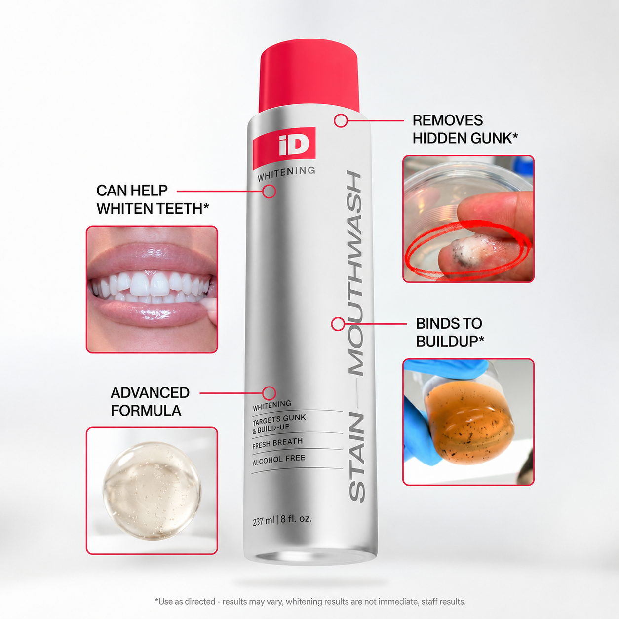 Stain Whitening Mouthwash for White Teeth